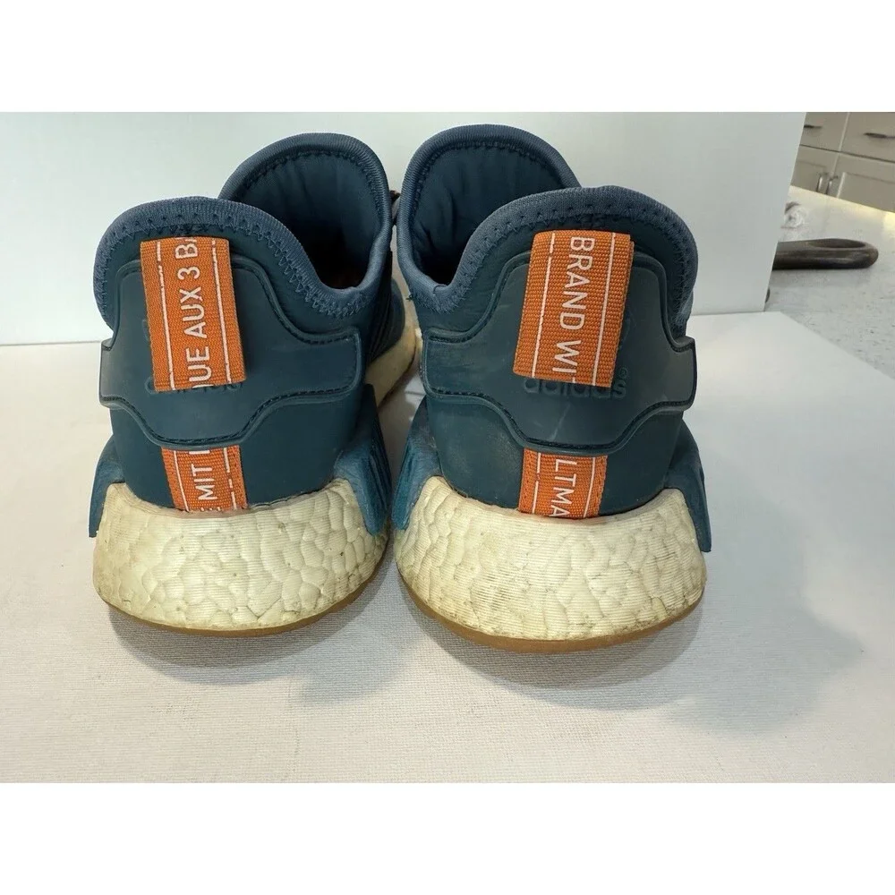 Adidas NMD R1 Trail Boost Shoes Teal Orange Men’s US 8.5 Gum Sole Sneakers